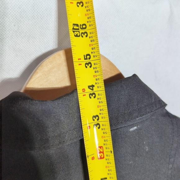 Vintage Fen-Nelli Sz 7/8 Women's Belted Black Raincoat - Picture 5 of 7